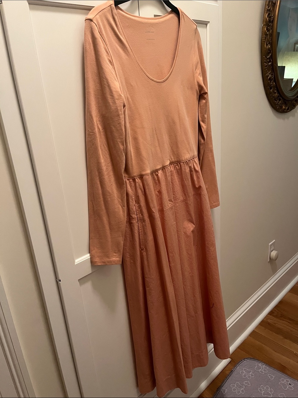Everlane Dusty Rose Long Sleeve Midi Dress